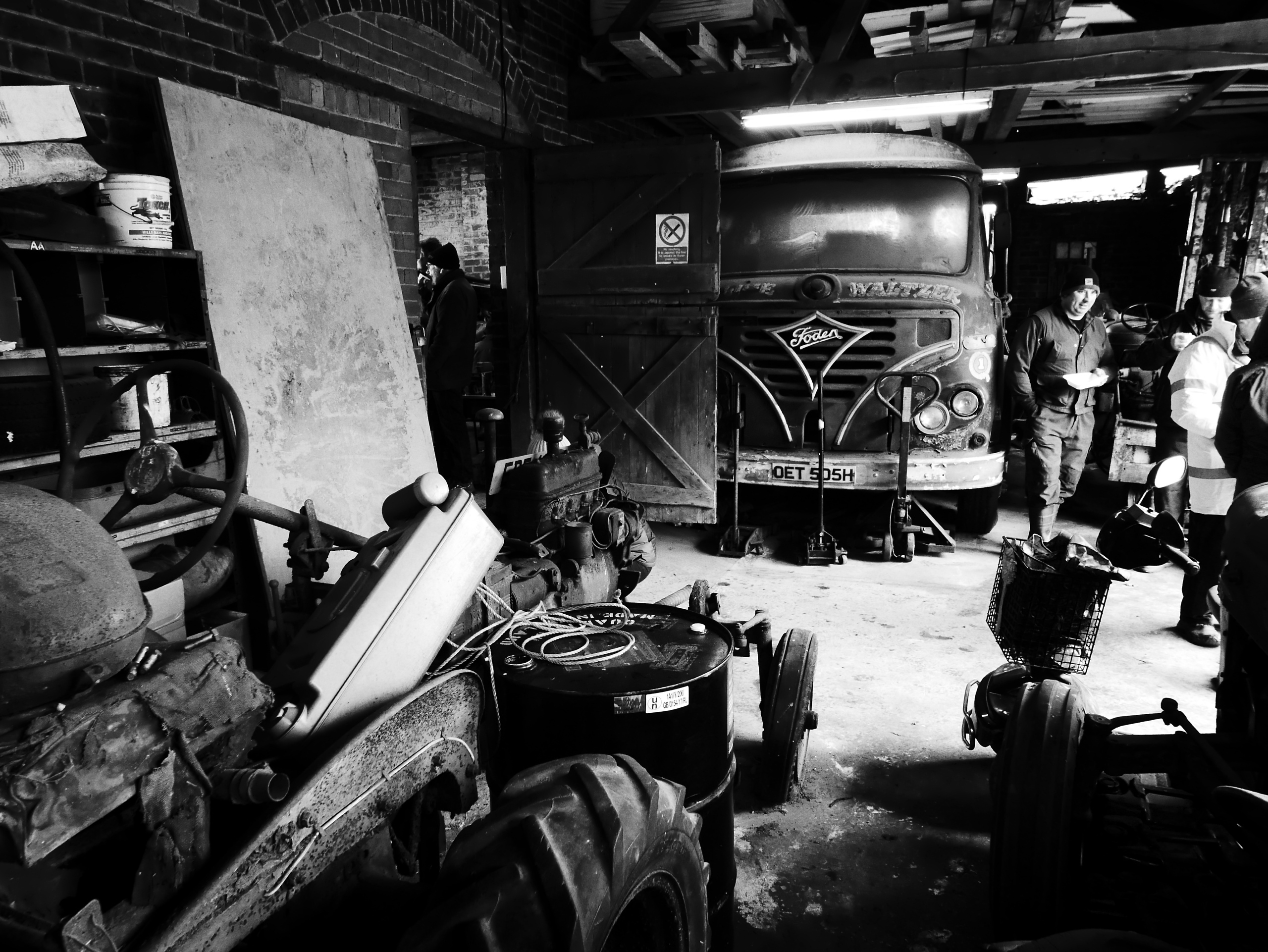 black and white workshop