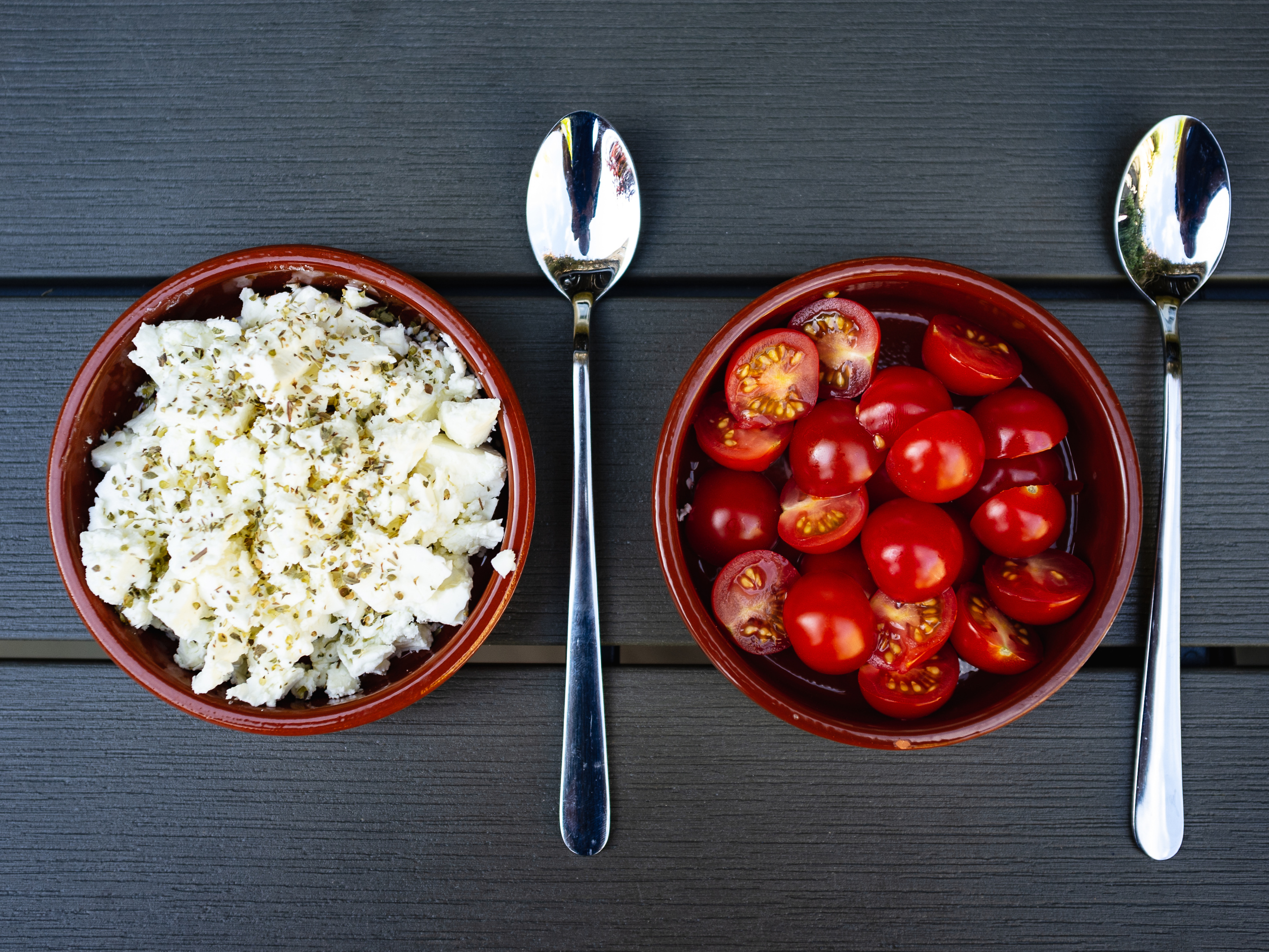 reflected in two spoons